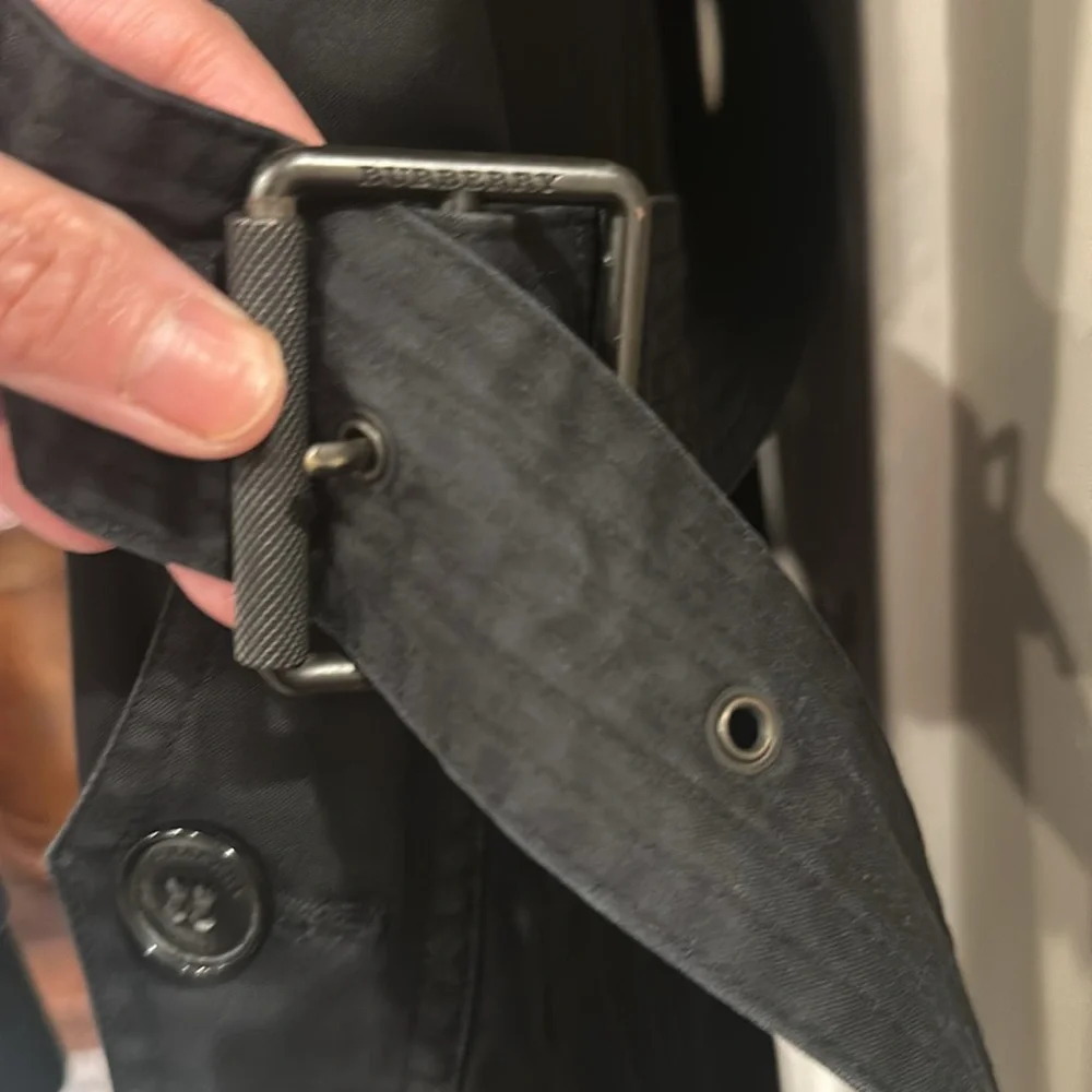 Burberry Brit Trench coat black removable hood check lining EXCELLENT condition - Picture 7 of 17